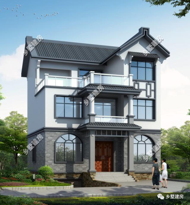 農(nóng)村中式別墅設(shè)計(jì)圖，帶佛堂、茶室、花院，9X12米，造價(jià)只要38萬！