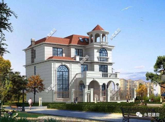 農(nóng)村三層別墅設(shè)計(jì)圖，挑空客廳樓上樓，書房露臺(tái)應(yīng)有盡有，造價(jià)只要48萬