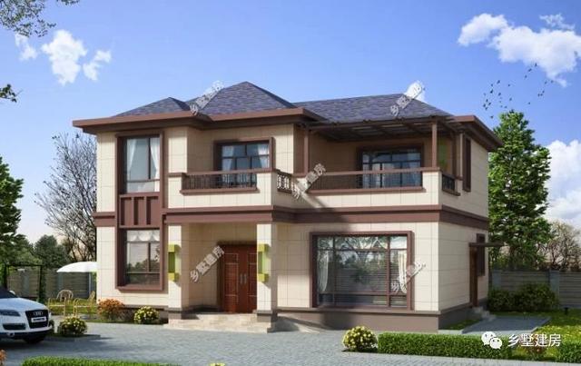 農(nóng)村三層別墅設(shè)計(jì)圖，挑空客廳樓上樓，書房露臺(tái)應(yīng)有盡有，造價(jià)只要48萬