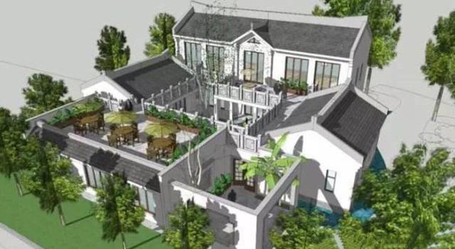 傳統(tǒng)中式四合院別墅設(shè)計圖，農(nóng)村自建房的優(yōu)選，你需要的它都有