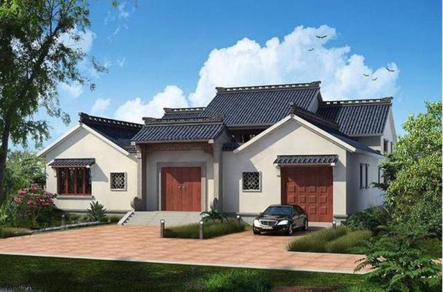 傳統(tǒng)中式四合院別墅設(shè)計圖，農(nóng)村自建房的優(yōu)選，你需要的它都有