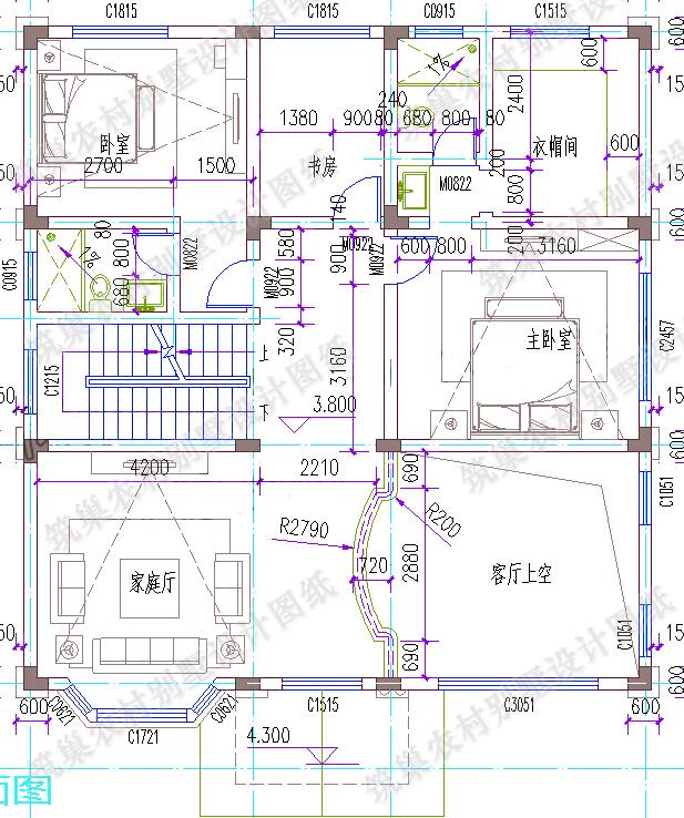 3廳6臥12×12三層別墅設(shè)計(jì)圖，造價(jià)40萬(wàn)，帶有露臺(tái)花園、落地窗、娛樂(lè)室，一套戶型2種配色！