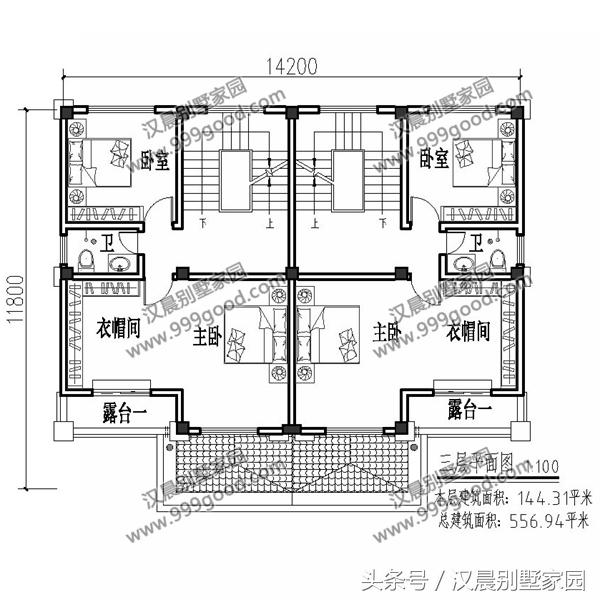 雙拼四層別墅自建房，14.2X11.8米，戶型方正，氣派落地窗，蓋好了后誰看誰眼紅！