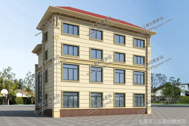 雙拼四層別墅自建房，14.2X11.8米，戶型方正，氣派落地窗，蓋好了后誰看誰眼紅！