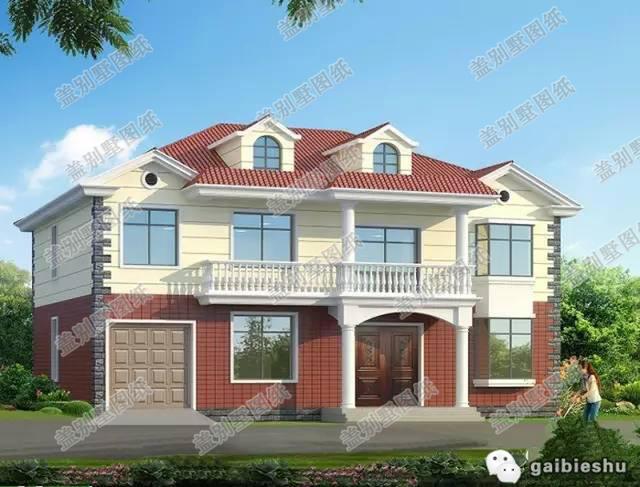 16×11米3廳7臥農(nóng)村二層自建房，造價35萬，帶閣樓