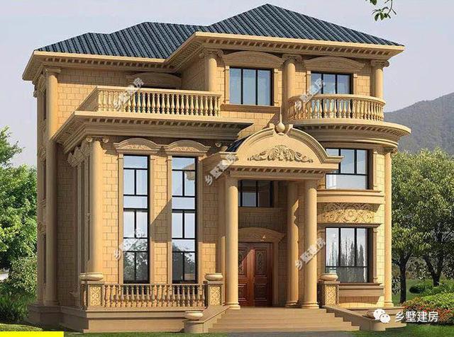 2款農(nóng)村三層別墅設(shè)計圖，豪華大氣，不到30萬卻建出了豪宅的效果！你會選哪款？