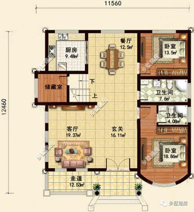 2款農(nóng)村三層別墅設(shè)計圖，豪華大氣，不到30萬卻建出了豪宅的效果！你會選哪款？
