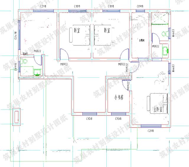 16×12米4廳8臥三層自建房，低調(diào)而穩(wěn)重，，造價(jià)30萬(wàn)以內(nèi)，帶家庭影院+吧臺(tái)