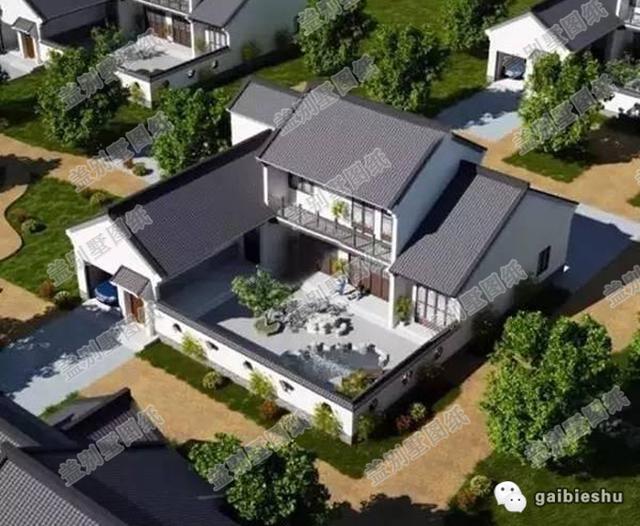 19×19米二層農(nóng)村自建房，造價25萬，帶庭院，活動空間充足。