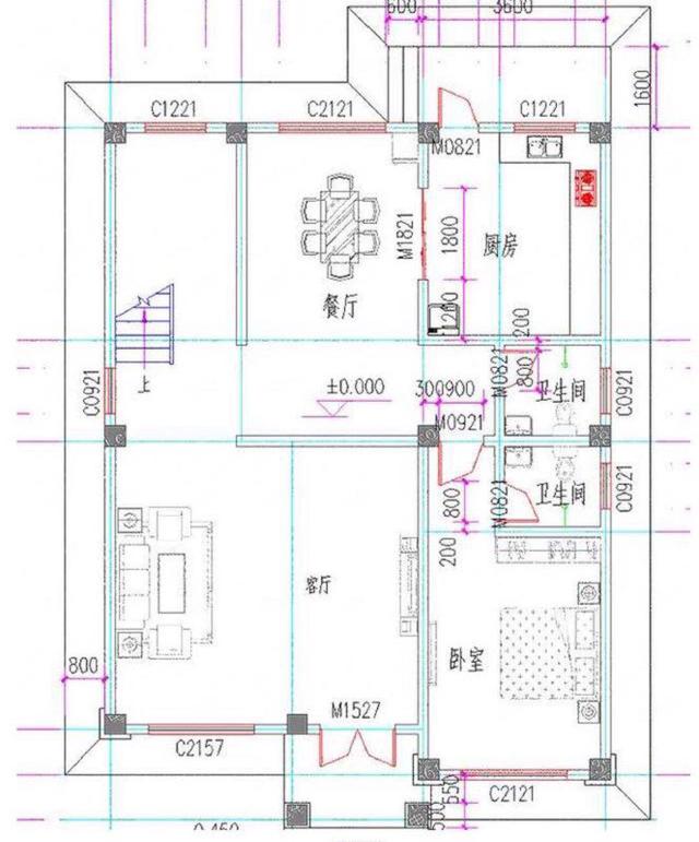 三層農(nóng)村自建房，9.8*12.8，6間臥室，簡單實用。