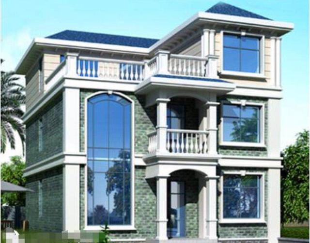 三層農(nóng)村自建房，9.8*12.8，6間臥室，簡單實用。