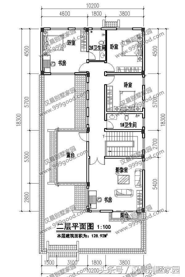 2棟新中式別墅設計圖，傳統(tǒng)形式結合現(xiàn)代建筑元素建成的三合院，當下農村蓋房的新選擇！