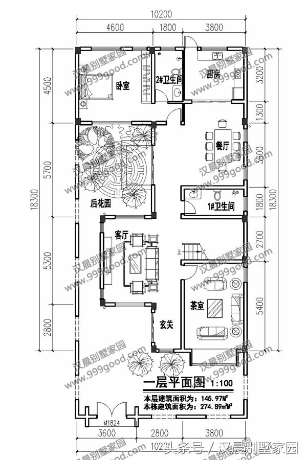 2棟新中式別墅設計圖，傳統(tǒng)形式結合現(xiàn)代建筑元素建成的三合院，當下農村蓋房的新選擇！