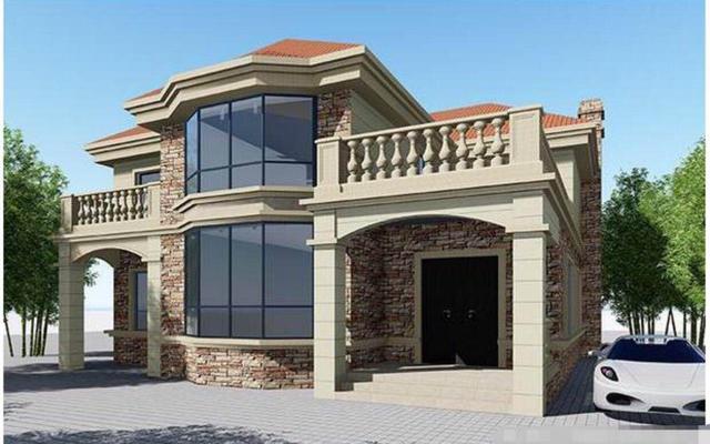 二層農村自建房，帶堂屋， 經濟實用，美觀大氣，真正適合農村人的自建房！