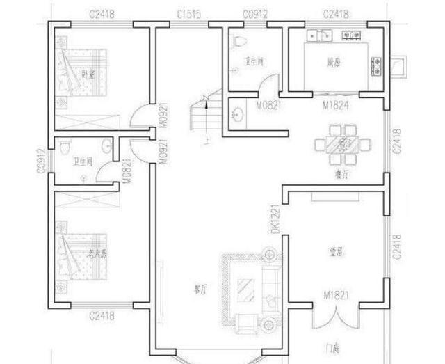 二層農村自建房，帶堂屋， 經濟實用，美觀大氣，真正適合農村人的自建房！