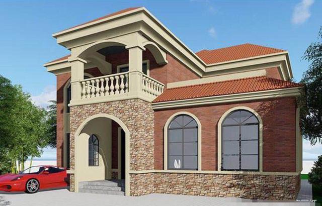 二層農村自建房，帶堂屋， 經濟實用，美觀大氣，真正適合農村人的自建房！