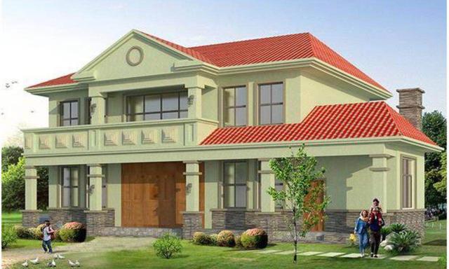 二層農村自建房，帶堂屋， 經濟實用，美觀大氣，真正適合農村人的自建房！