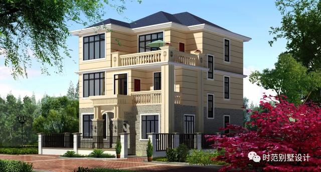 9米小面寬三層別墅設計圖，經(jīng)典的歐式風格，端莊大氣，室3廳帶露臺，造價不超過45萬