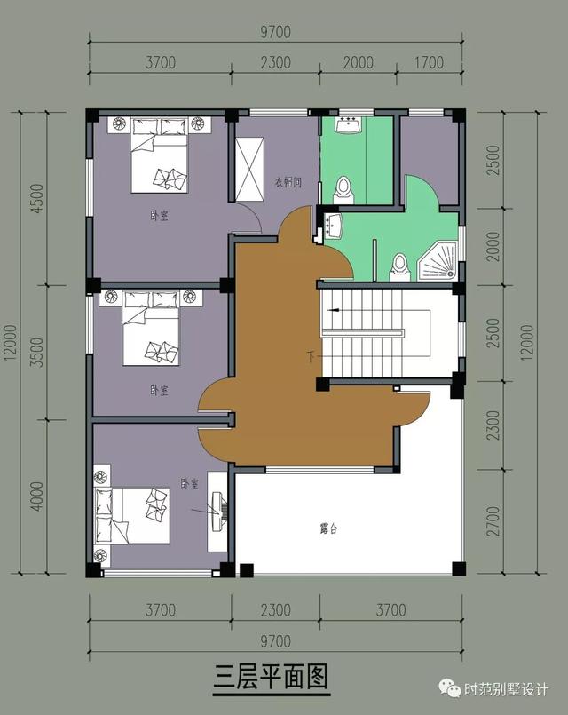 9米小面寬三層別墅設計圖，經(jīng)典的歐式風格，端莊大氣，室3廳帶露臺，造價不超過45萬