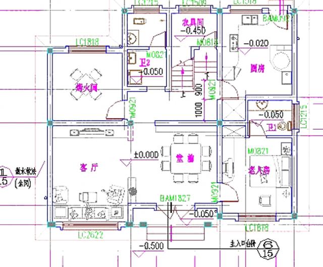 3廳7臥11×10三層別墅設(shè)計圖，造價30萬，帶堂屋烤火間套房