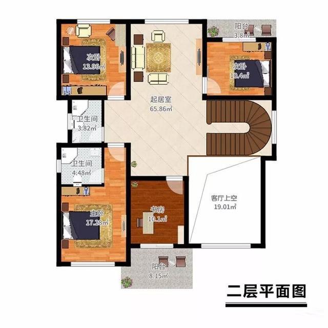 12×14米復式三層別墅設計圖，豪華氣派，時尚耐看，帶涼亭。