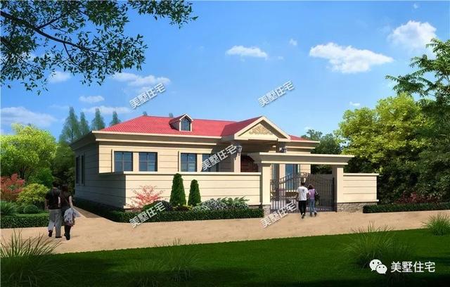 13X14簡歐風格一層農(nóng)村自建房，16萬建成，包工頭都說劃算