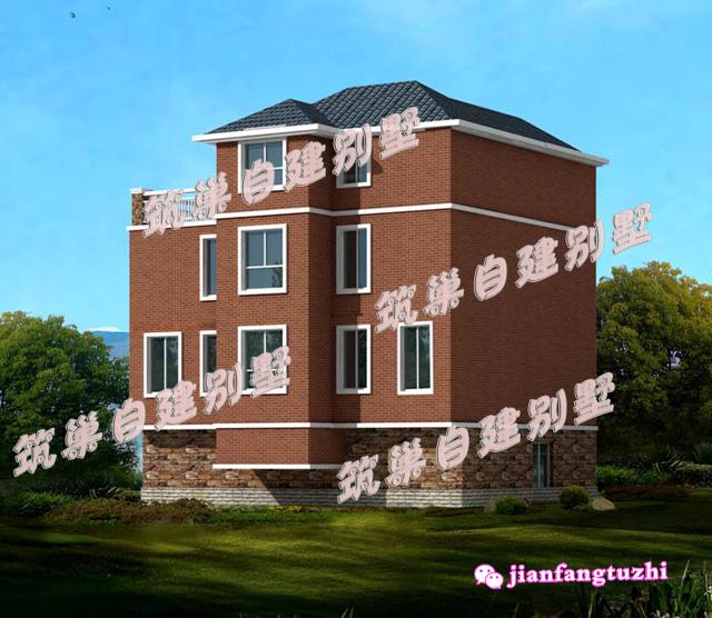 100㎡11x11米三層半農(nóng)村別墅設計圖，規(guī)整又溫馨，帶架空層