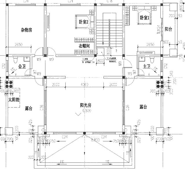 3廳9臥17×14三層獨(dú)棟別墅設(shè)計(jì)圖，帶陽光房豪華套間，造價(jià)60萬