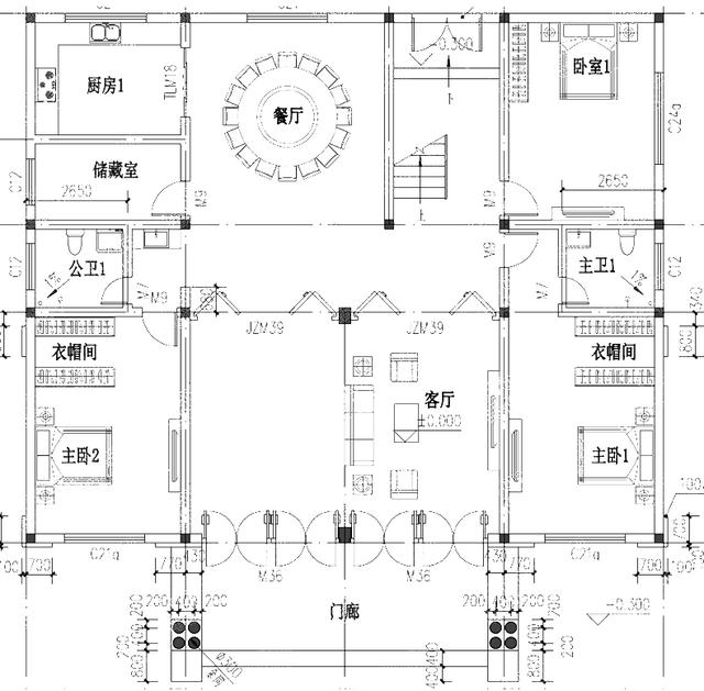 3廳9臥17×14三層獨(dú)棟別墅設(shè)計(jì)圖，帶陽光房豪華套間，造價(jià)60萬