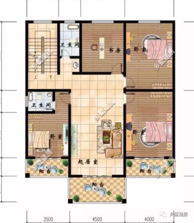 三層農(nóng)村自建房，13.3×14.6米，完美的空間布局，完勝城市商品房！