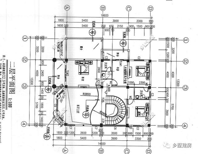 三層農(nóng)村自建房，13.3×14.6米，完美的空間布局，完勝城市商品房！