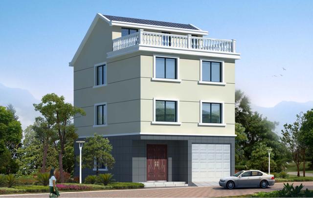 三層農(nóng)村自建房，占地90平方米，外觀大氣簡約，室內(nèi)功能齊全，小地基也可以建美美的別墅！