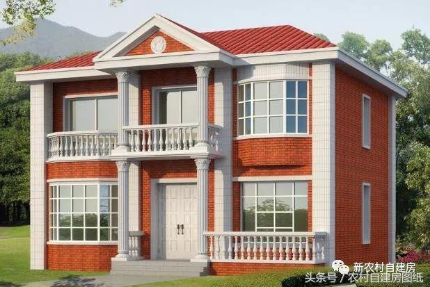7款小戶型二層農(nóng)村別墅圖，5款帶堂屋，占地100平左右