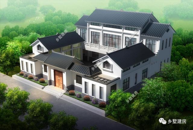 兩款新中式四合院設(shè)計(jì)圖，完美的將傳統(tǒng)與現(xiàn)代相結(jié)合，打造最適合你的別墅！