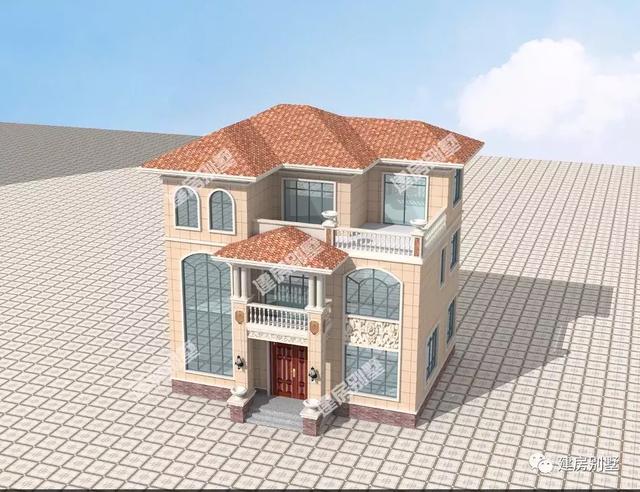 11.3×10米簡歐風(fēng)格三層別墅圖，外觀自帶歐美風(fēng)情，布局實用有格調(diào)，主體30萬建好