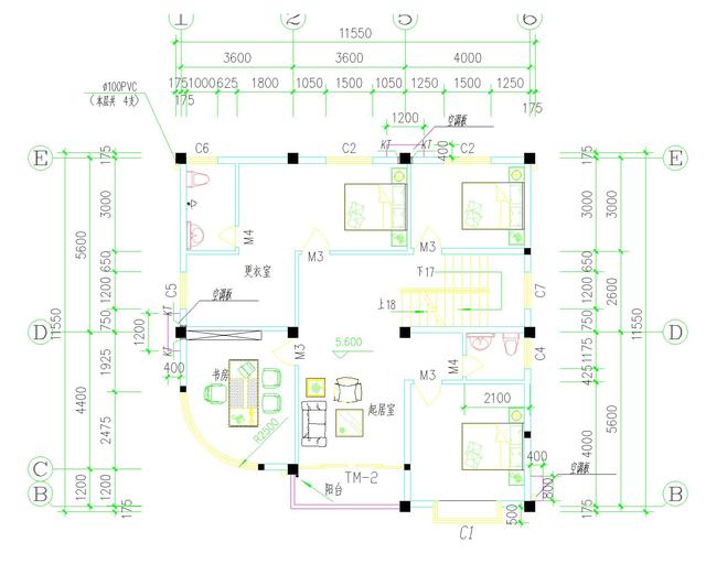 4層農(nóng)村自建房設(shè)計(jì)圖11.55米*11.9，經(jīng)濟(jì)實(shí)用，比較適合多人口之家！