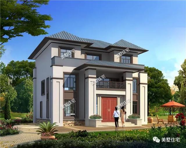 12X11米歐式風(fēng)格三層別墅圖，娛樂(lè)室健身房、吧臺(tái)大露臺(tái)俱全，這才是真正的農(nóng)村別墅