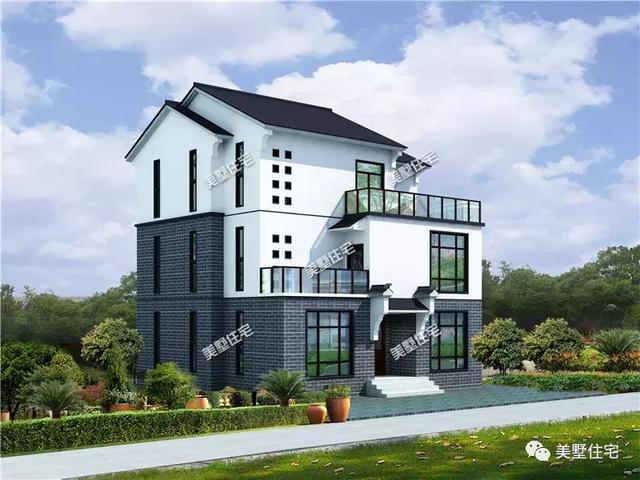 3套新中式風(fēng)格的別墅戶型圖，造價30萬左右，造型更符合現(xiàn)代人的審美