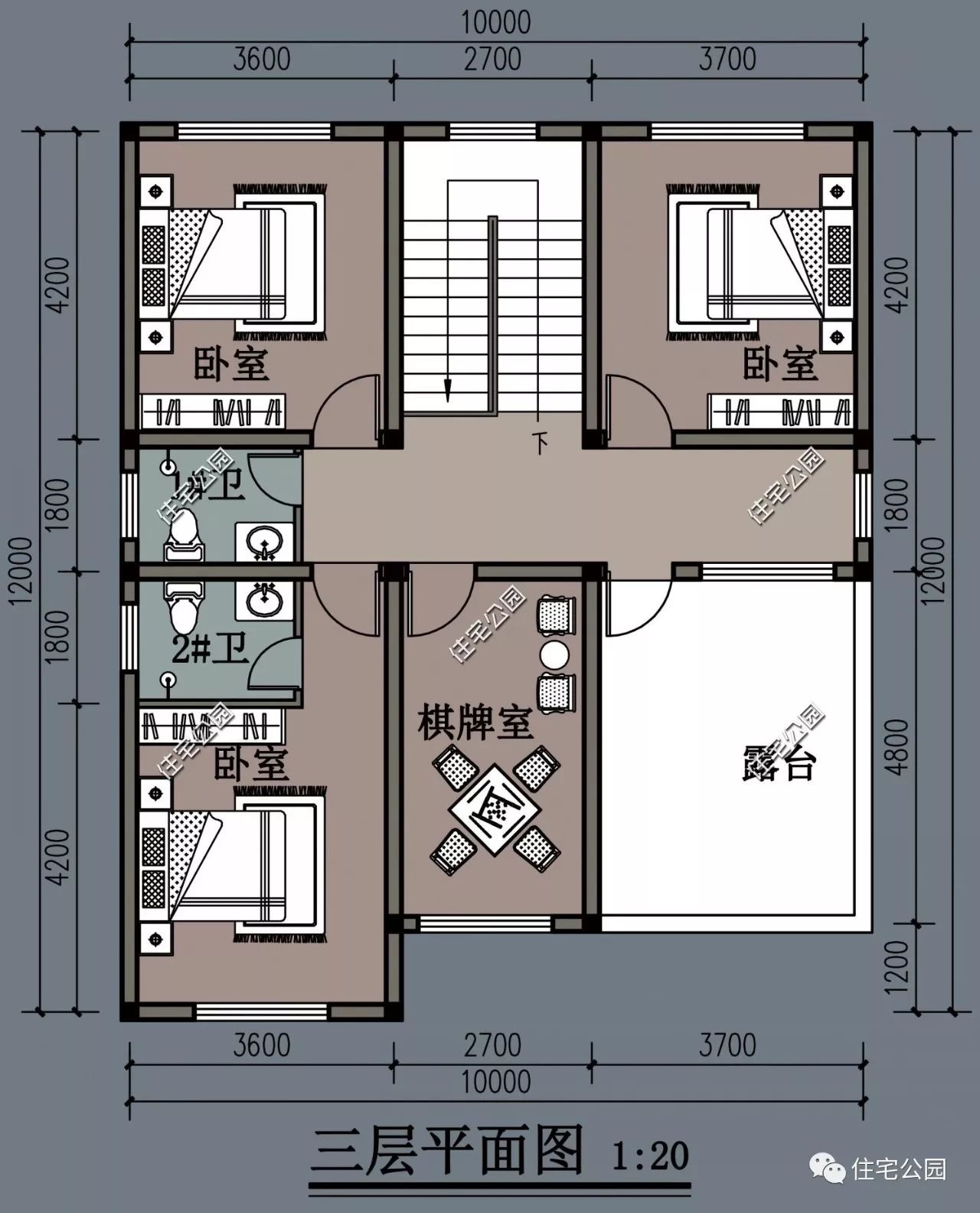 1種外觀2種布局可選，10x13米經(jīng)典歐式別墅（全圖 視頻展示）