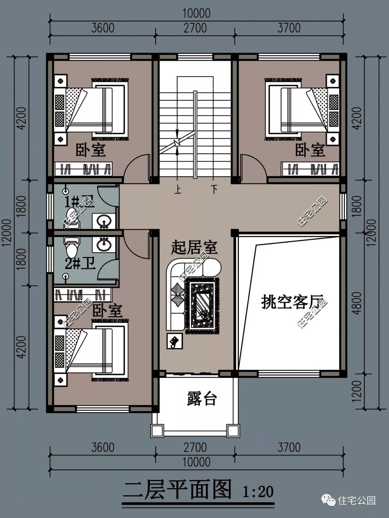 1種外觀2種布局可選，10x13米經(jīng)典歐式別墅（全圖 視頻展示）