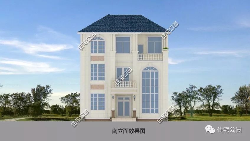 1種外觀2種布局可選，10x13米經(jīng)典歐式別墅（全圖 視頻展示）