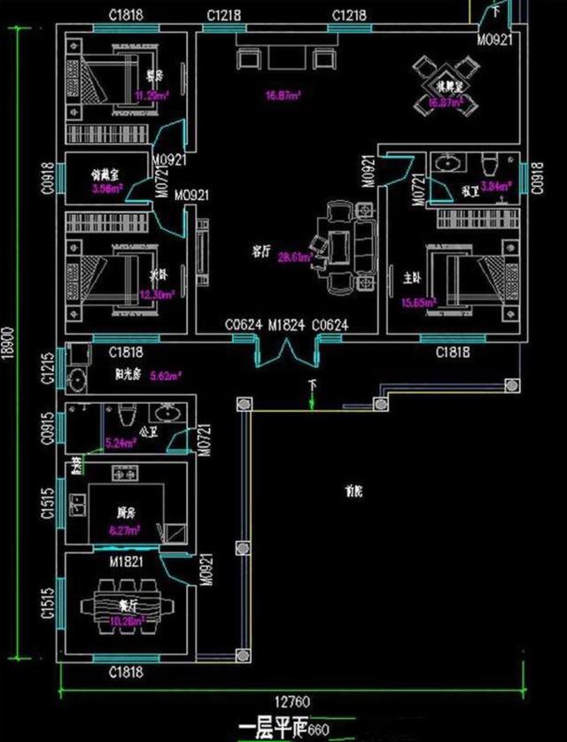 帶庭院一層鄉(xiāng)村自建房設(shè)計(jì)圖，非常適合老人小孩生活，18萬就可以住別墅