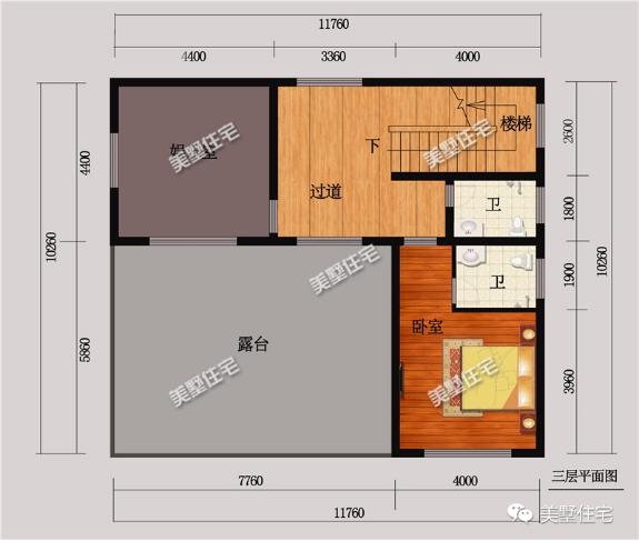 11x10米三層別墅圖，5室6衛(wèi)，經(jīng)濟(jì)實(shí)用，樸實(shí)而又美麗，農(nóng)村自建房首選戶型