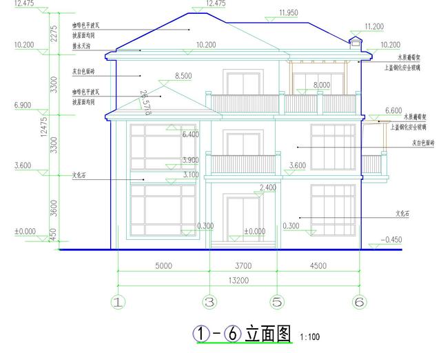 三層經(jīng)典小別墅設(shè)計圖，造型別致大方，造價低，非常適合農(nóng)村自建房！