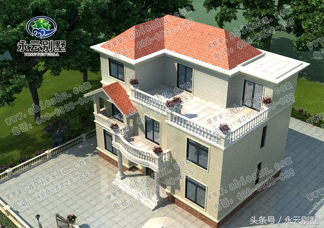 農(nóng)村自建房用得較多的幾款三層別墅圖紙，都是比較豪華大氣的外觀