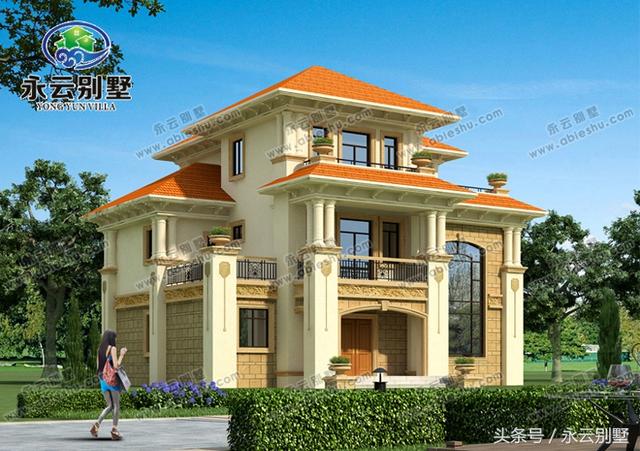 農村自建房用得較多的幾款三層別墅圖紙，都是比較豪華大氣的外觀