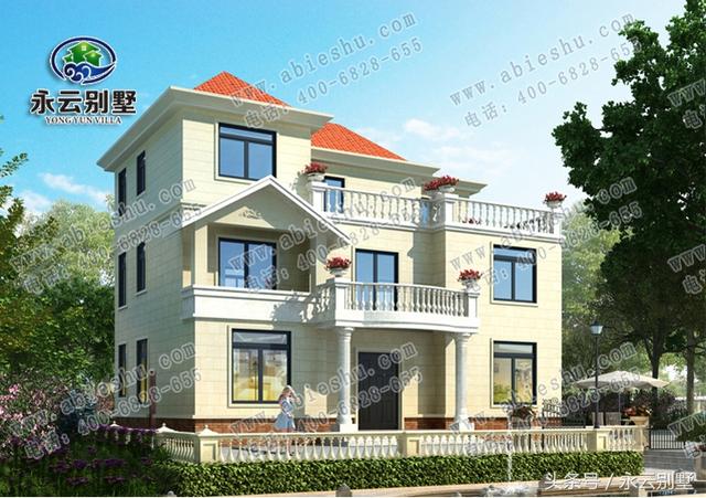 農村自建房用得較多的幾款三層別墅圖紙，都是比較豪華大氣的外觀