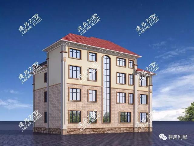 一棟四層豪華別墅圖，獨特耐看的外形讓人眼前一亮，主題造價80萬