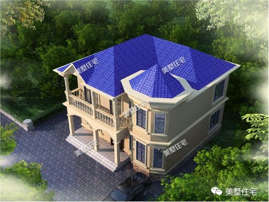 10X10米二層別墅設(shè)計圖，4室2衛(wèi)+挑空客廳，方正戶型財運滾滾來