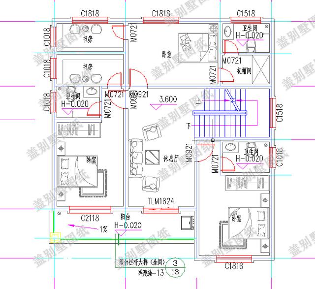 二層平屋頂磚混結(jié)構(gòu)農(nóng)村自建房11×12米25萬3廳4臥施工圖效果圖